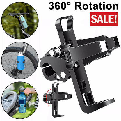 Bicycle Cup Drink Holder for Water Bottles, Cycling Handlebar Mount for Bike & Travel Mugs