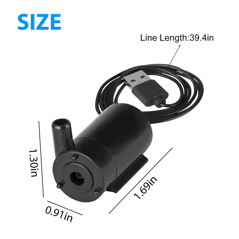 Mini Submersible Water Pump Quiet Motor For Home Fountain Pond Use 4