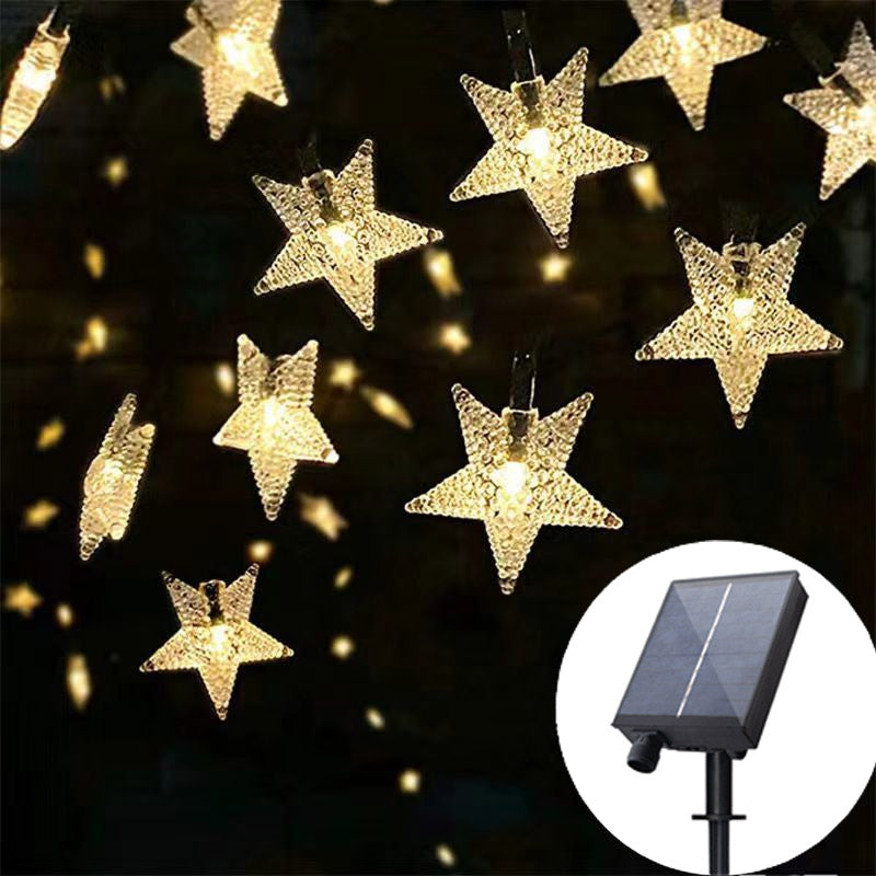 Solar Star String Lights Outdoor Waterproof LED Fairy Lights For Christmas Patio Garden Yard  Weddi 2