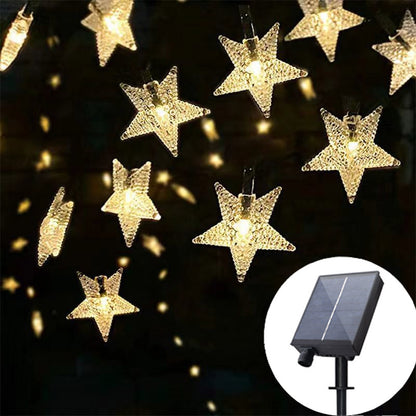 Solar Star String Lights Outdoor Waterproof LED Fairy Lights For Christmas Patio Garden Yard  Weddi 2