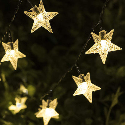 Solar Star String Lights Outdoor Waterproof LED Fairy Lights For Christmas Patio Garden Yard  Weddi 1