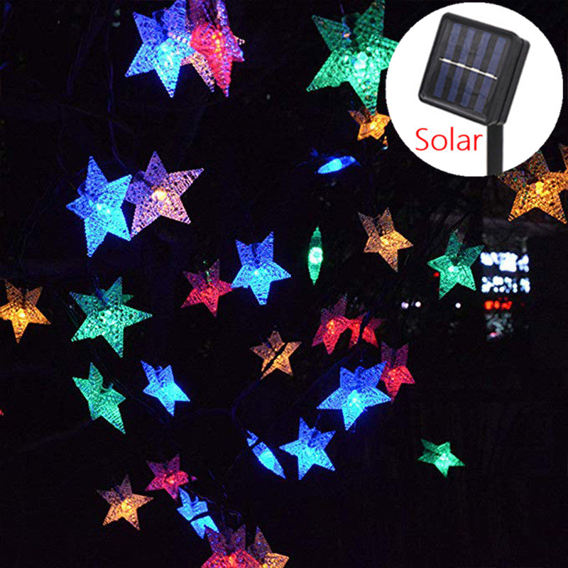 Solar Star String Lights Outdoor Waterproof LED Fairy Lights For Christmas Patio Garden Yard  Weddi 7