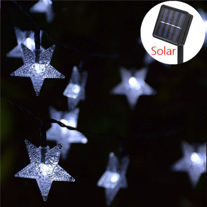Solar Star String Lights Outdoor Waterproof LED Fairy Lights For Christmas Patio Garden Yard  Weddi 8