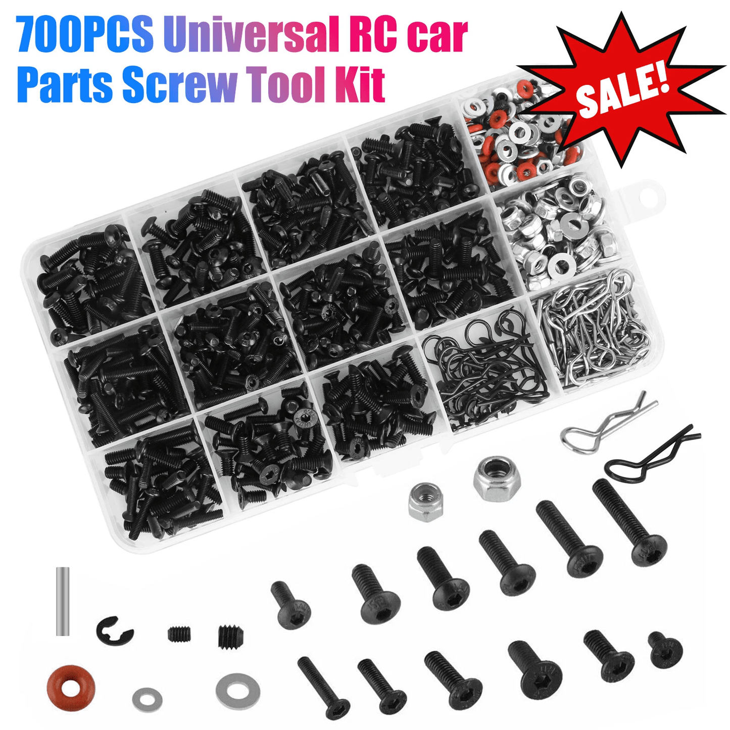 Metal RC Screws Kit Tool For RC Car Crawler Universal Fix Repair Set