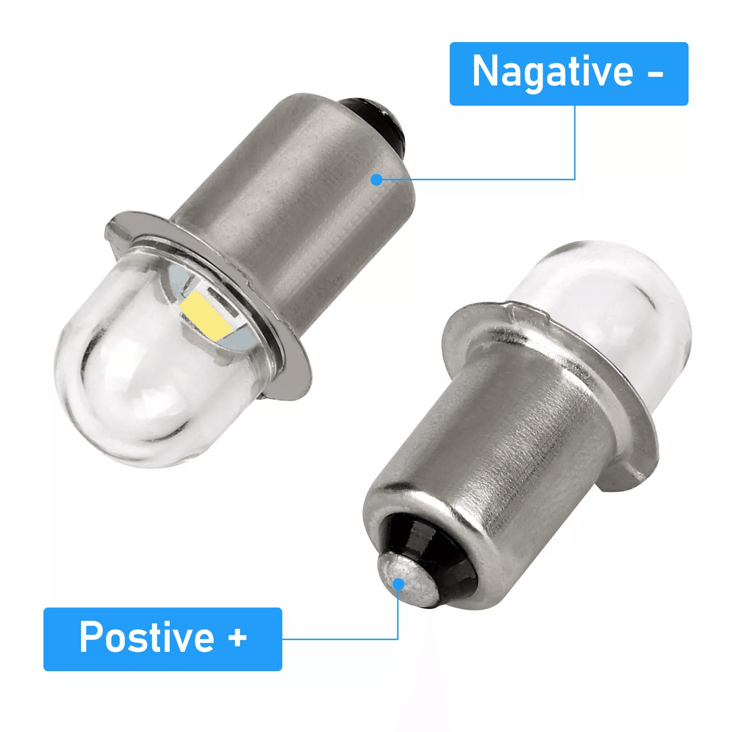 3V White LED Flashlight Bulb Upgrade For C And D Cell Model PR Flange Flashlights Torch Lamp Replac 5