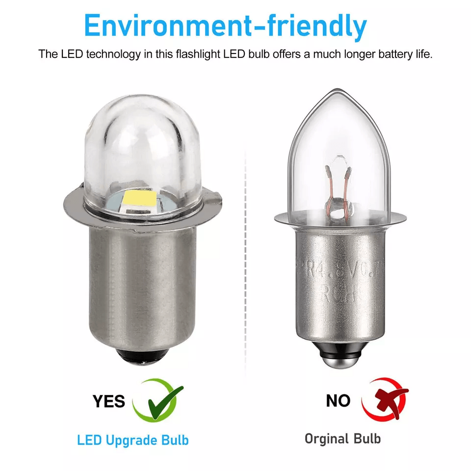 3V White LED Flashlight Bulb Upgrade For C And D Cell Model PR Flange Flashlights Torch Lamp Replac 2