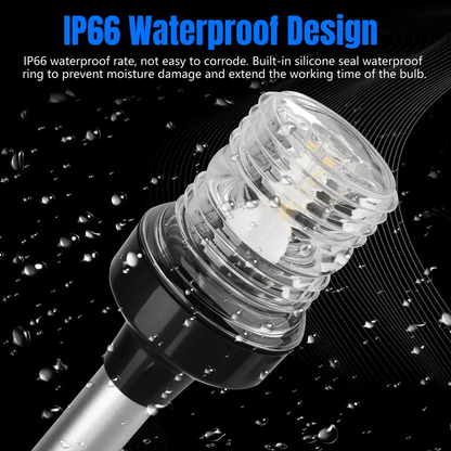 LED Navigation Light Anchor Stern Pole Lamp Fold Down For Boat Yacht Pontoon 3