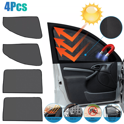 Magnetic Mesh Car Sun Shade UV Block Visor Cover for Side Window Protection