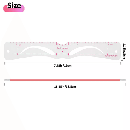 Eyebrow Stencils Shaping Kit Reusable Grooming Template Makeup Tool Set 4