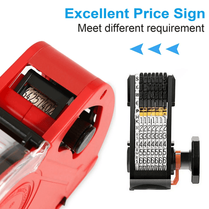 MX5500 8Digit Price Tag Gun Handheld Marking Machine With Labels  Ink Roller For Retail And Office  1