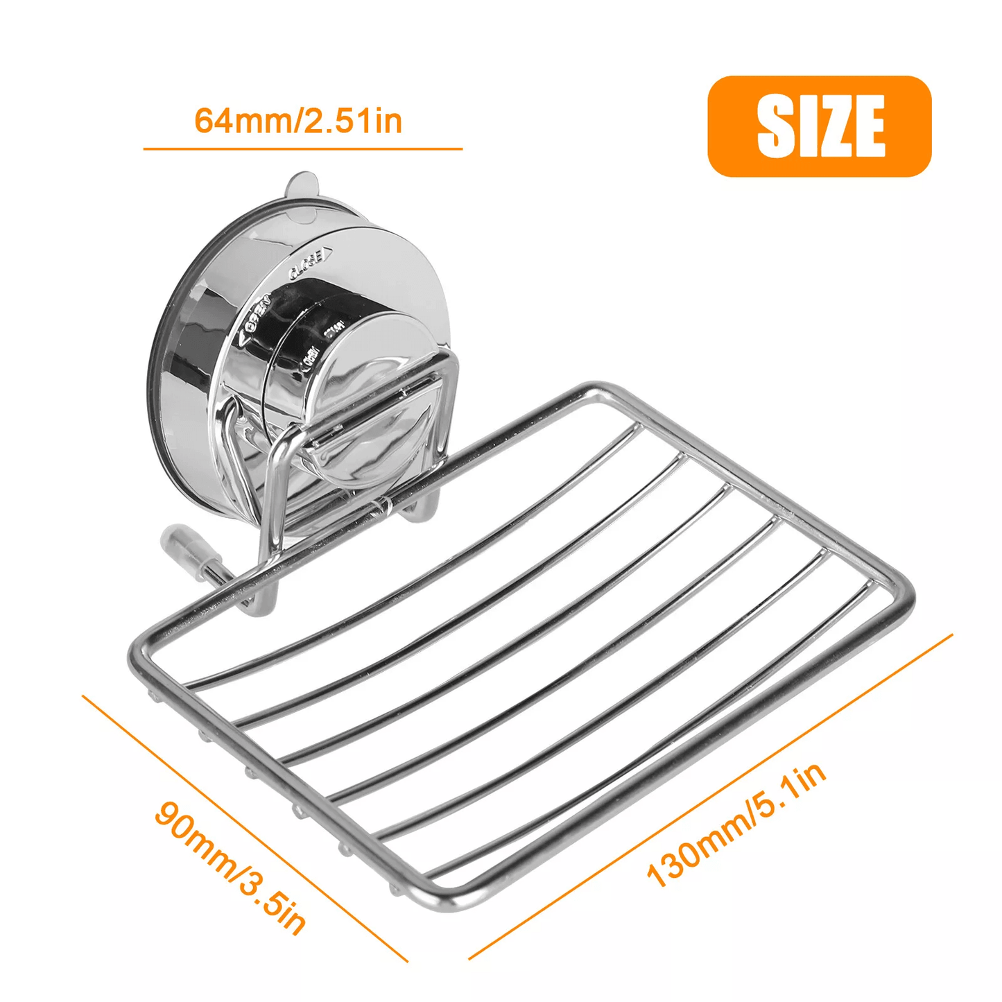 Stainless Steel Soap Dish Wall Mounted Holder For Shower  Bathroom Storage 3
