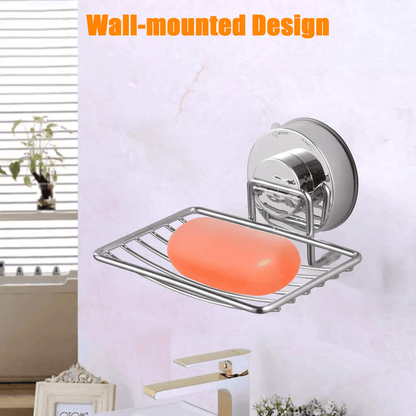 Stainless Steel Soap Dish Wall Mounted Holder For Shower  Bathroom Storage 2