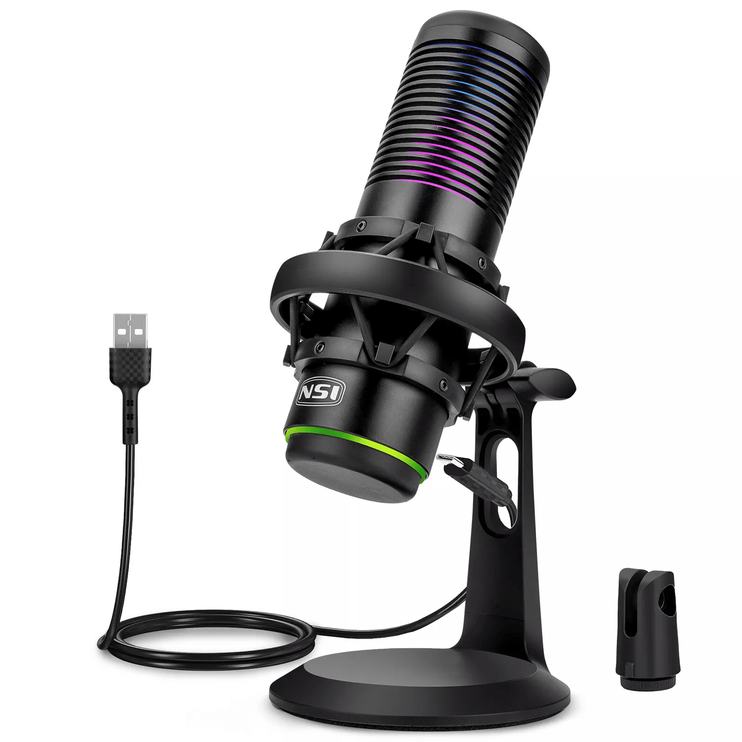 USB Microphone with Noise Cancellation, Cardioid Condenser Gaming Mic for PC, Laptop, Streaming, Podcasting, Voice Reco