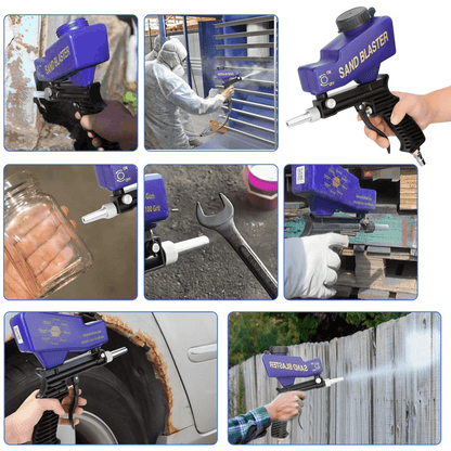 Portable Air Sandblasting Gun Handheld Sand Blaster For Paint  Rust Removal 2