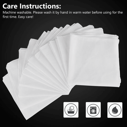 13PCS White Cotton Men Handkerchiefs Vintage Square Hanky Pocket Lot Set For Gentlemen Reusable Sof 4