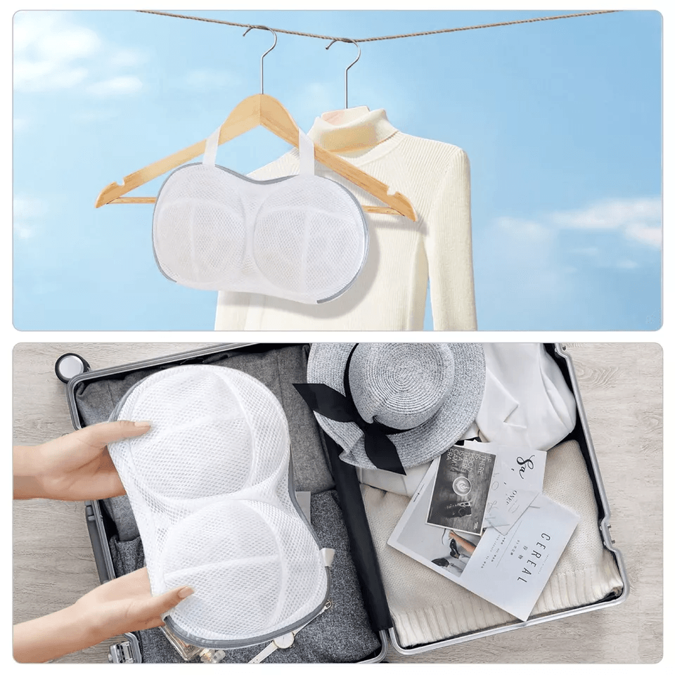 Bra Laundry Bag For Washing Delicates Underwear Brassiere With Zipper Closure 2
