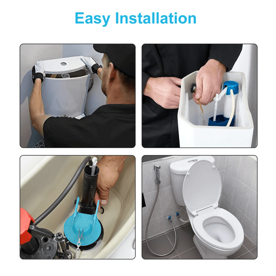 Universal Toilet Flapper Replacement Kit Ultra High Performance Silicone Valve For HET Toilets Fits 5