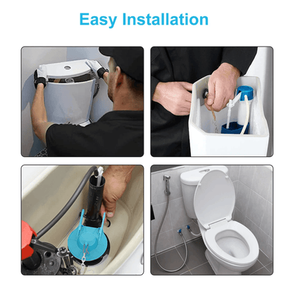 Universal Toilet Flapper Replacement Kit Ultra High Performance Silicone Valve For HET Toilets Fits 5