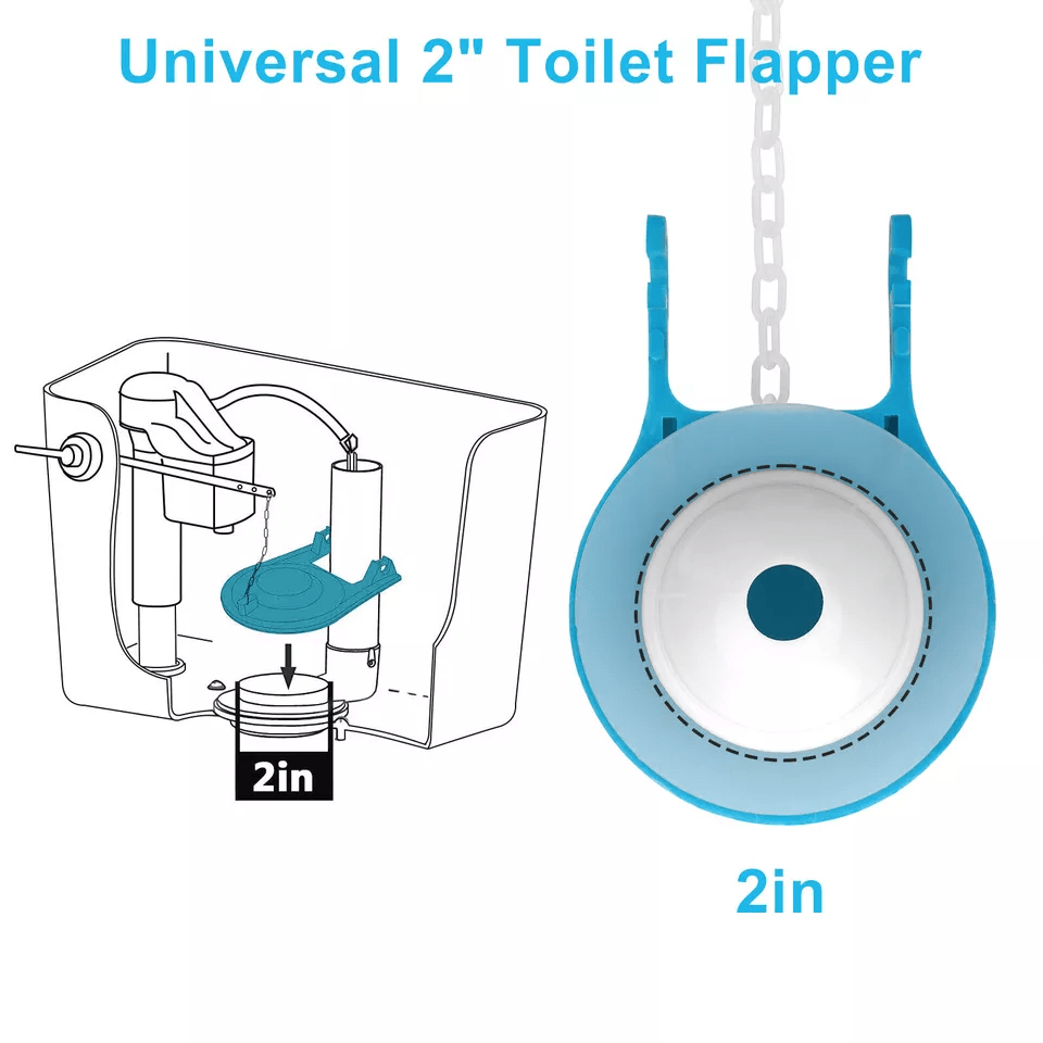 Universal Toilet Flapper Replacement Kit Ultra High Performance Silicone Valve For HET Toilets Fits 1