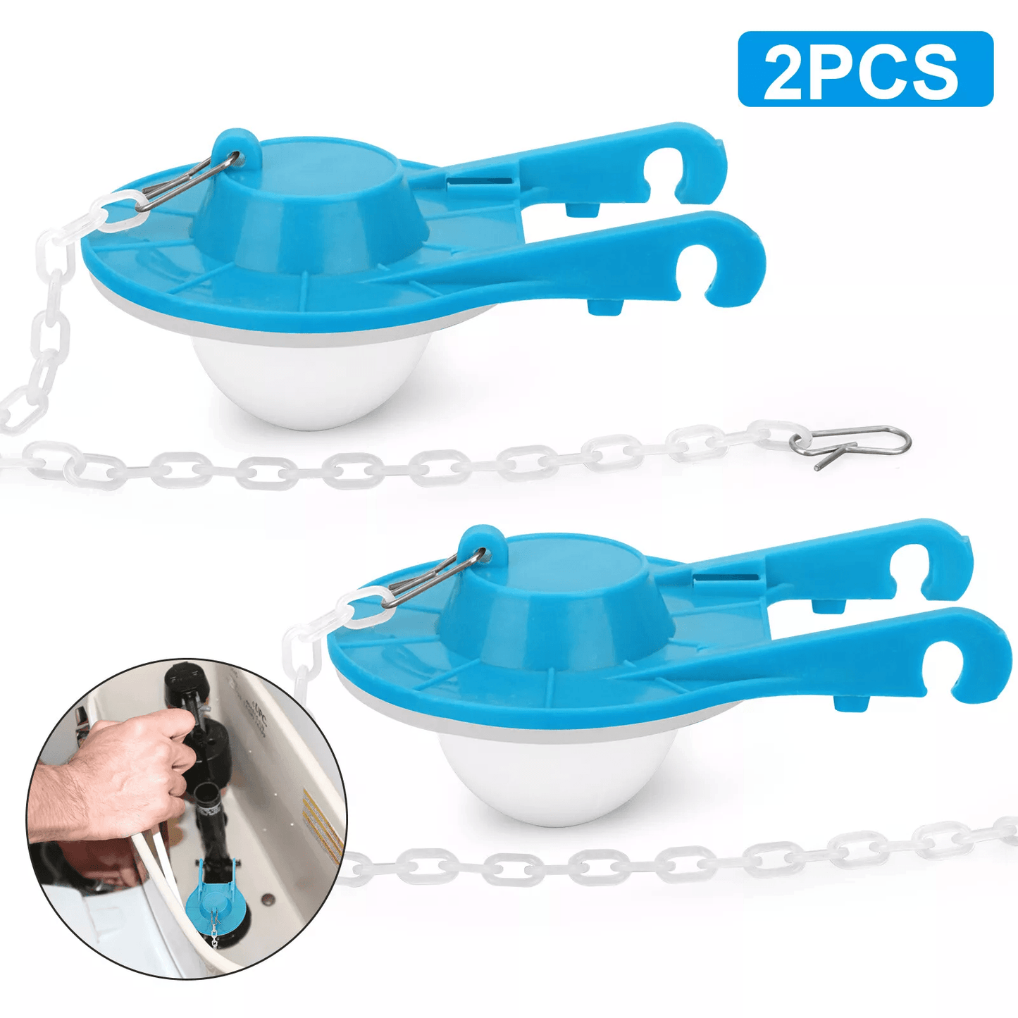 Universal Toilet Flapper Replacement Kit, Ultra High Performance Silicone Valve for HET Toilets, Fits, GPF Flush Systems