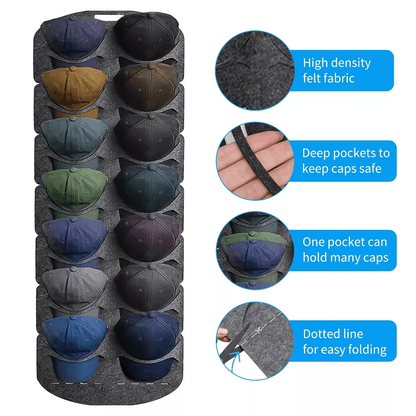 Hat Rack Organizer Baseball Cap Holder Storage Hanger For Door Wall Closet 1