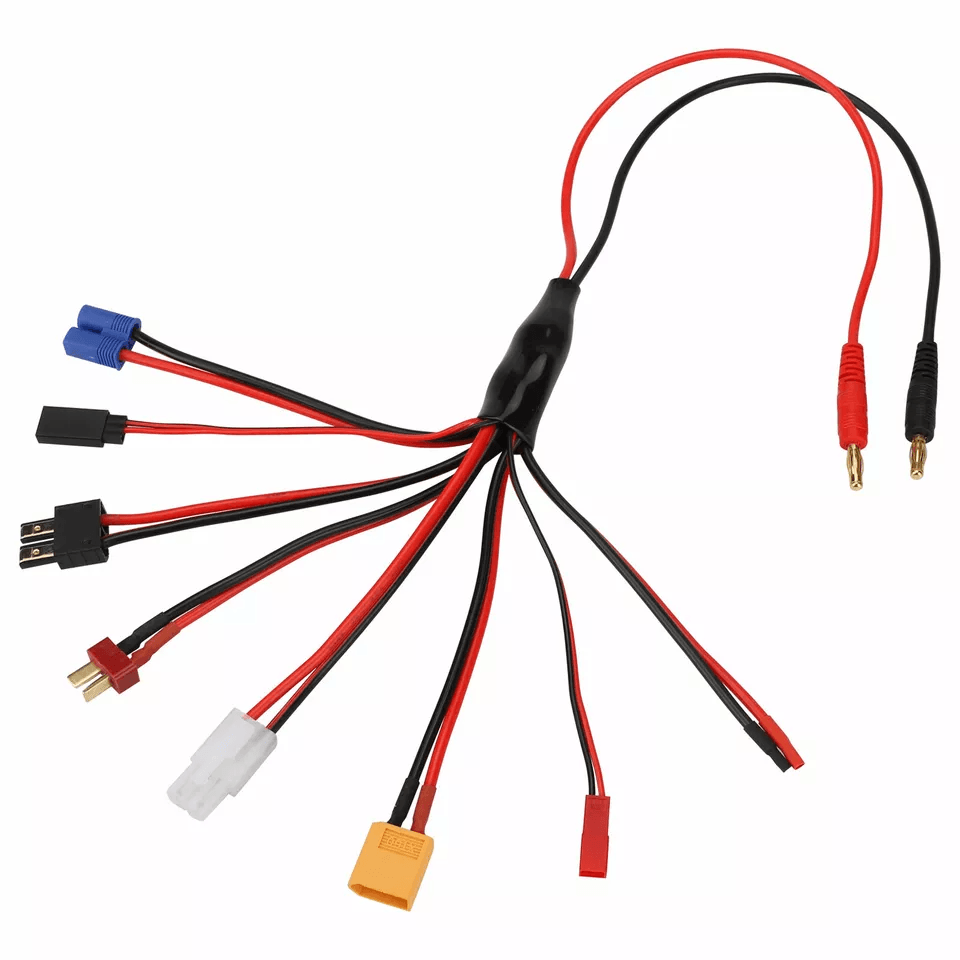 RC Charger Splitter Cable Lipo Battery Connector Adapter With XT60 TPlug EC3 Tamiya  JST Leads 3