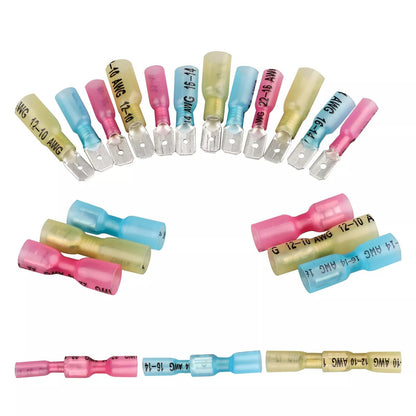 Electrical Heat Shrink Male  Female Spade Wire Connectors Waterproof Terminals Set 4