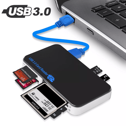 Memory Card Reader 6 in 1 Adapter 5Gbps for CF/TF/SD/Micro SD/XD/MS