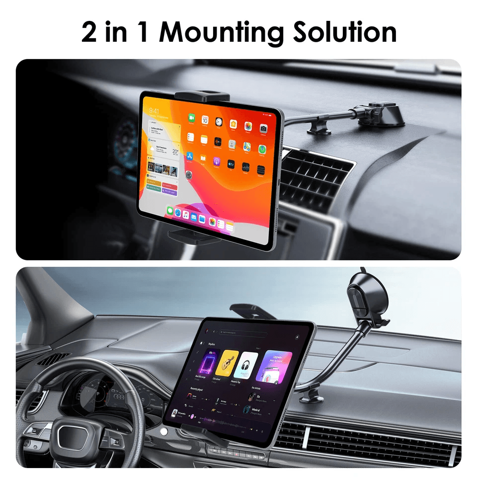 Car Tablet Holder For IPad  Phone Dashboard Windshield Mount With Gooseneck Arm 1