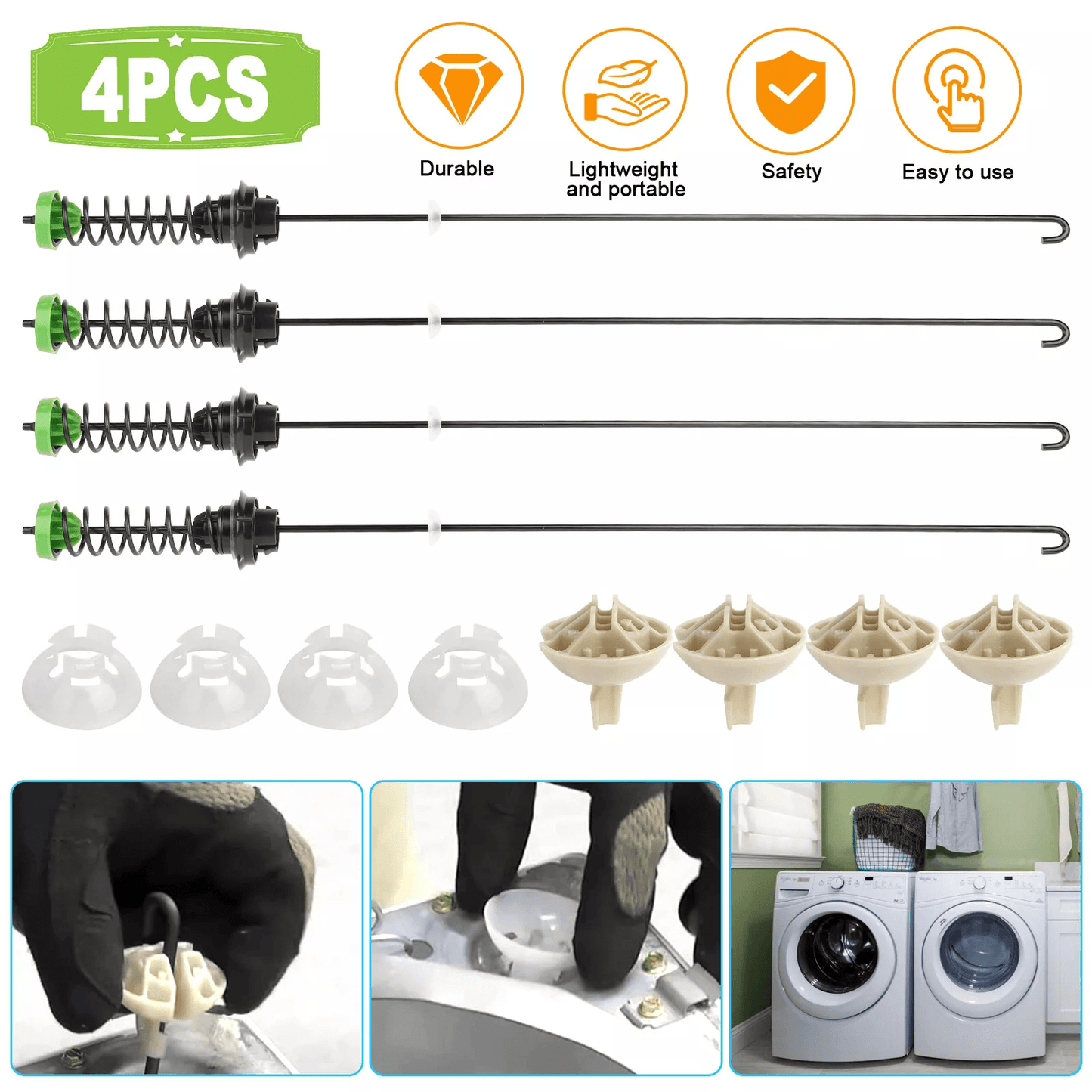 Washer Suspension Rod Kit For Whirlpool Washing Machine 4