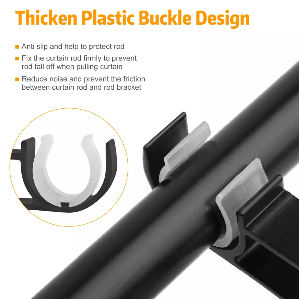 Aluminum Alloy Single Curtain Rod Brackets Window Wall Holders For Drapery Heavy Duty Adjustable Bl 2
