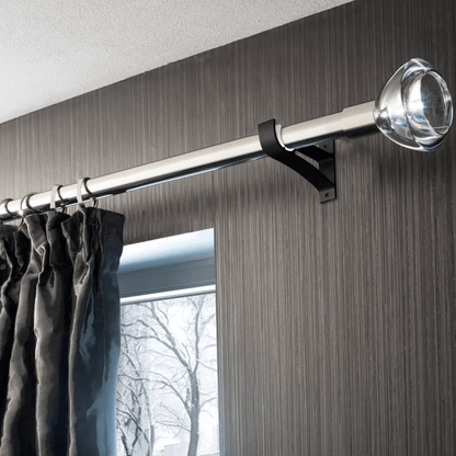 Aluminum Alloy Single Curtain Rod Brackets Window Wall Holders For Drapery Heavy Duty Adjustable Bl 1