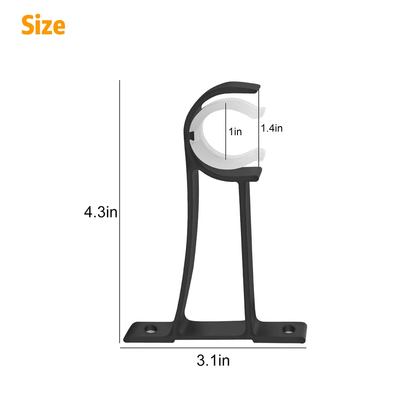 Aluminum Alloy Single Curtain Rod Brackets Window Wall Holders For Drapery Heavy Duty Adjustable Bl 6