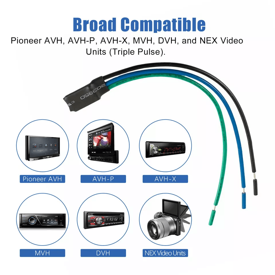 Pulse Bypass Universal For PIONEER Parking Brake Video Override Radio Unlock Interface 1