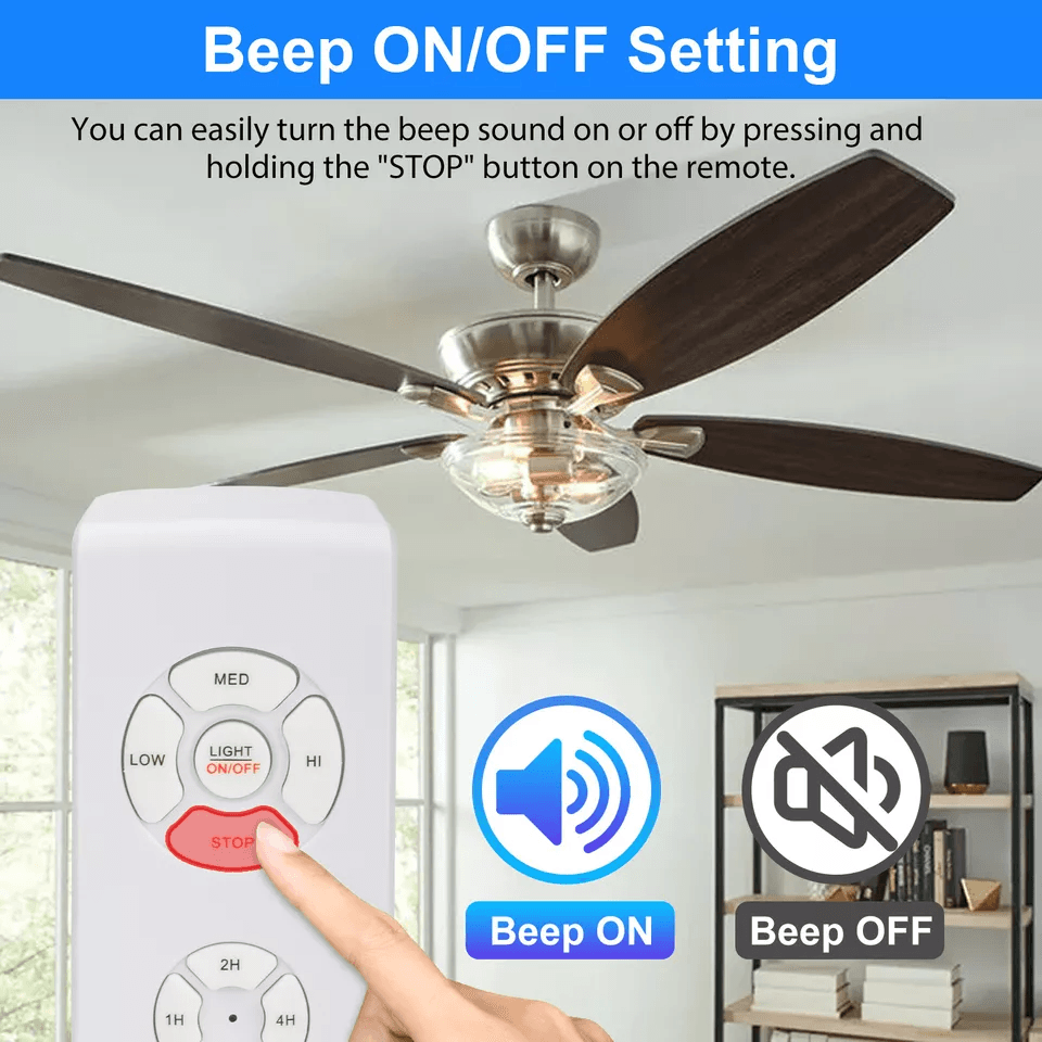Wireless Remote Control Receiver Kit For Universal Ceiling Fan Light Speed Timing Control Compatibl 2