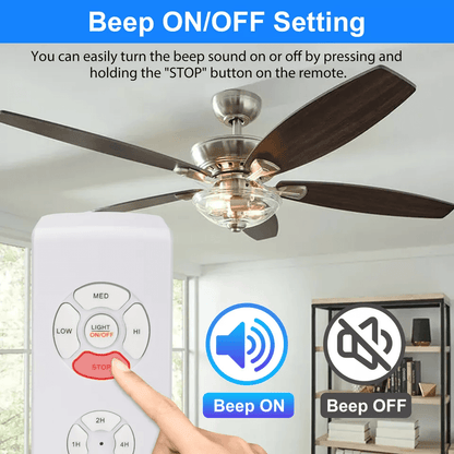 Wireless Remote Control Receiver Kit For Universal Ceiling Fan Light Speed Timing Control Compatibl 2