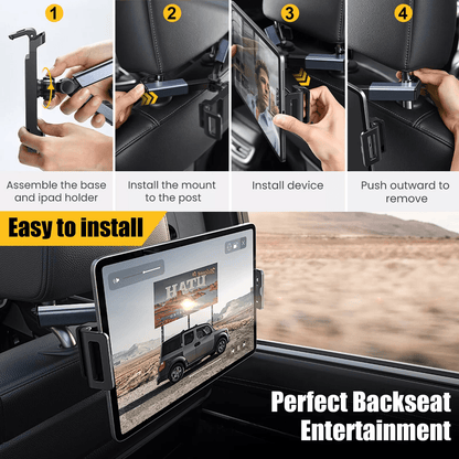 Adjustable Car Headrest Back Seat Mount Holder For Tablet  IPhone 360 Rotation 3