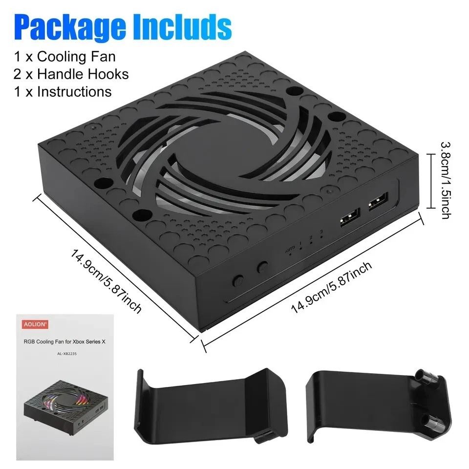 RGB Cooling Fan Stand For Xbox Series X Vertical Cooler With Heat Sink  Airflow Booster 1