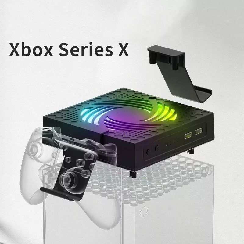 RGB Cooling Fan Stand For Xbox Series X Vertical Cooler With Heat Sink  Airflow Booster 5