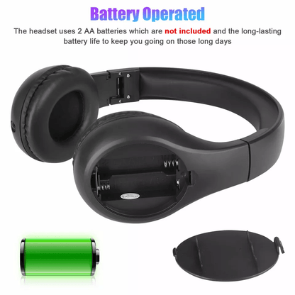 Foldable FM Radio Headphones With Stereo Bass Sound Portable Reception Headset With Noise Reduction 5