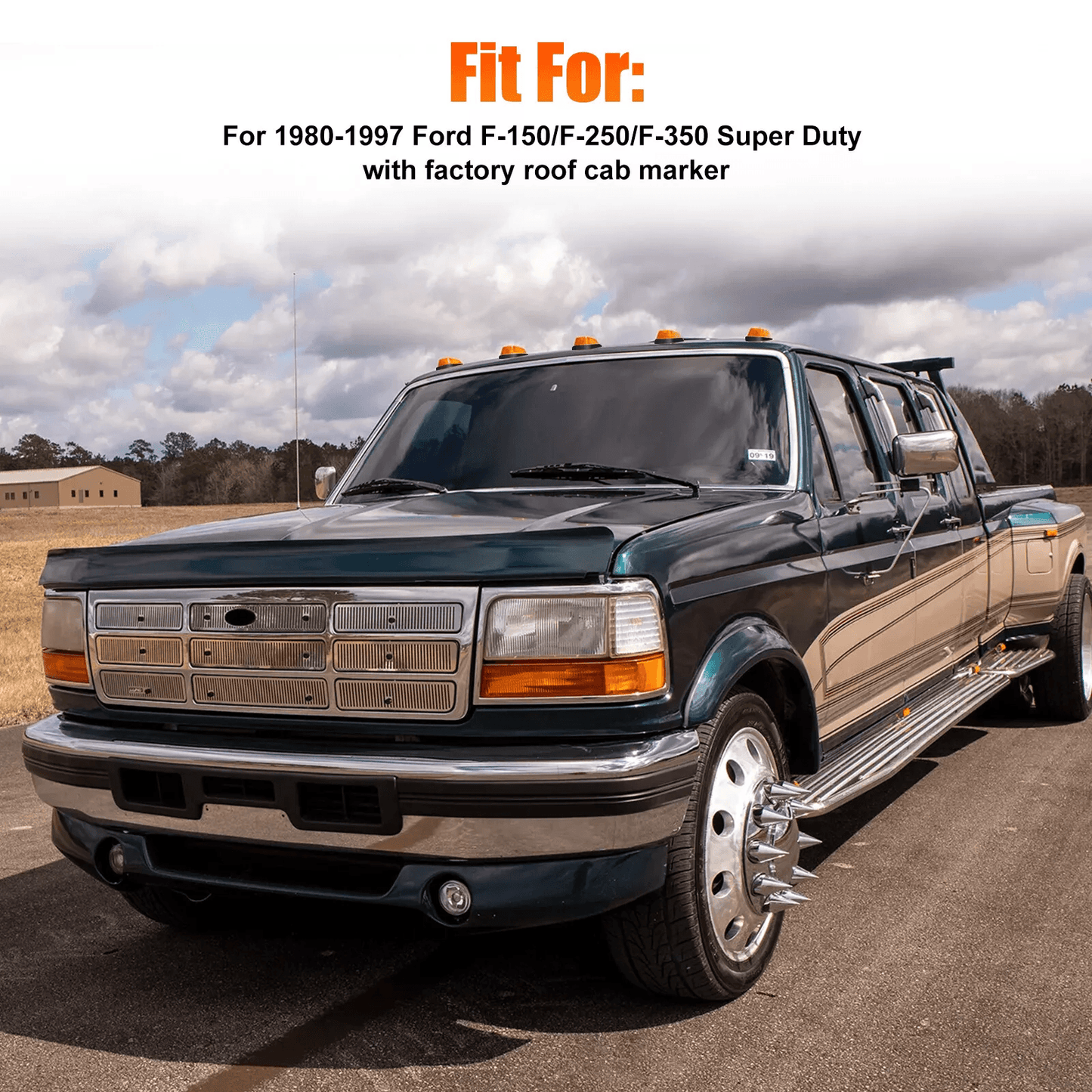 Ford Roof Top Cab Lights Amber LED Marker Lamp SMD Replacement For FSeries Pickup Trucks 3