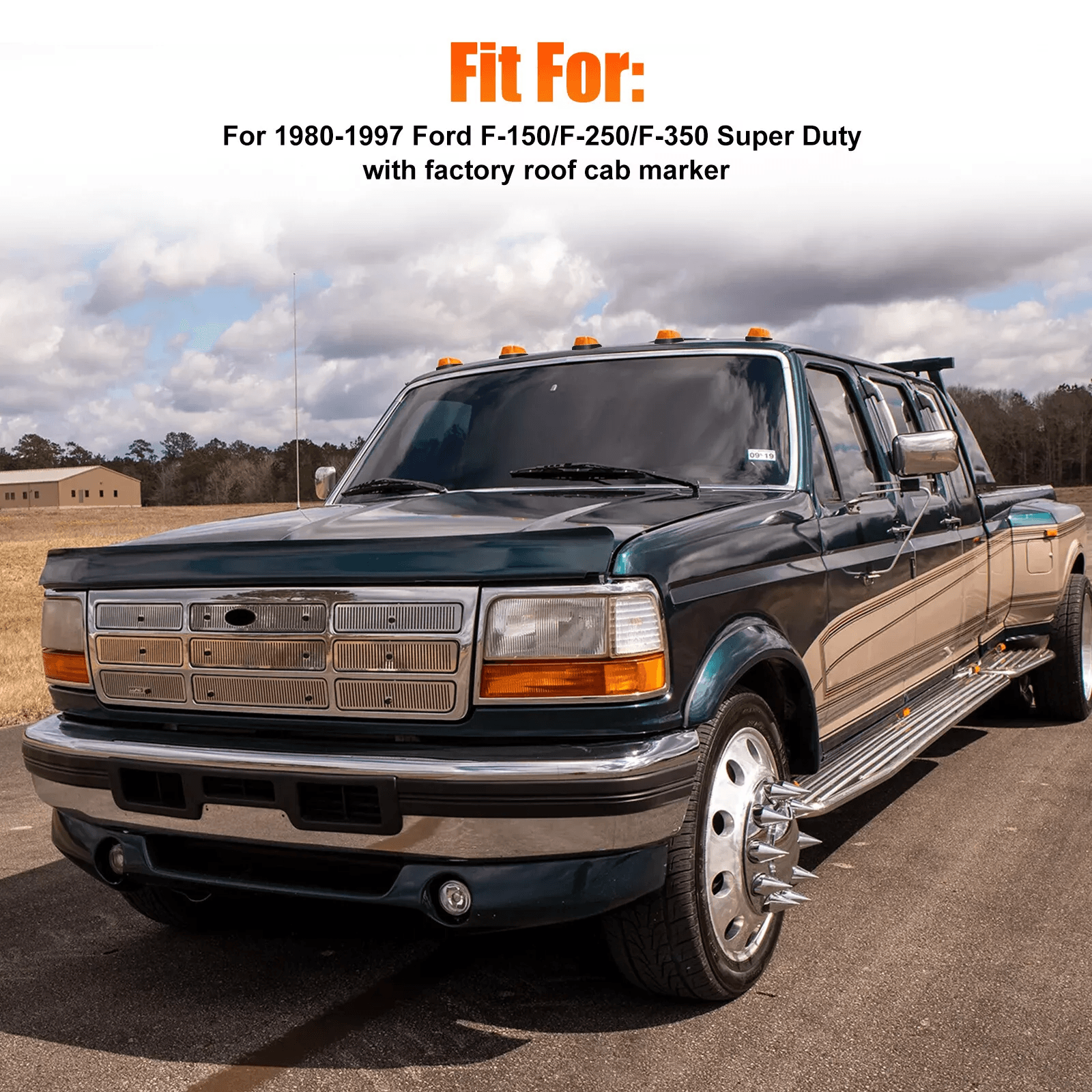 Ford Roof Top Cab Lights Amber LED Marker Lamp SMD Replacement For FSeries Pickup Trucks 3