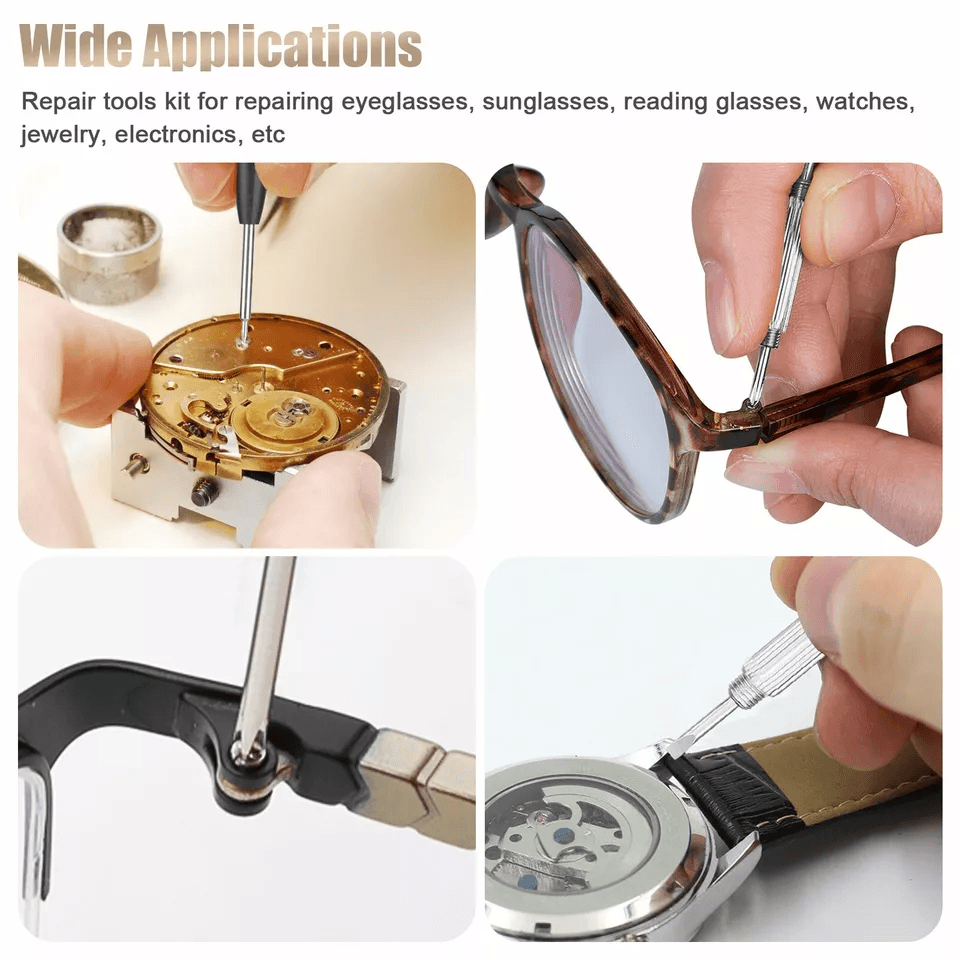 Eyeglass Screws And Nut Nose Pads Repair Kit 1000pcs Optical Repair Tool Kit With Screwdrivers Twee 7