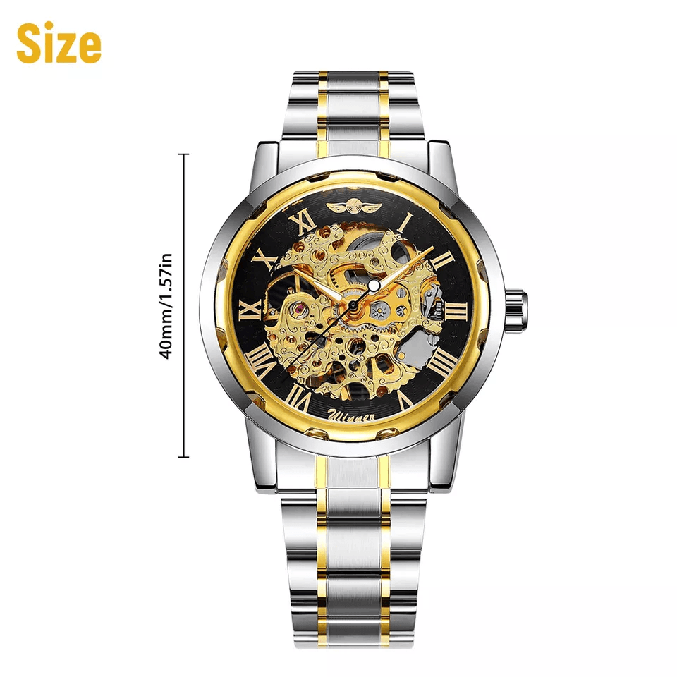 Mens Luxury Watch Waterproof Stainless Steel Automatic Mechanical Wristwatch With Roman Numerals An 7