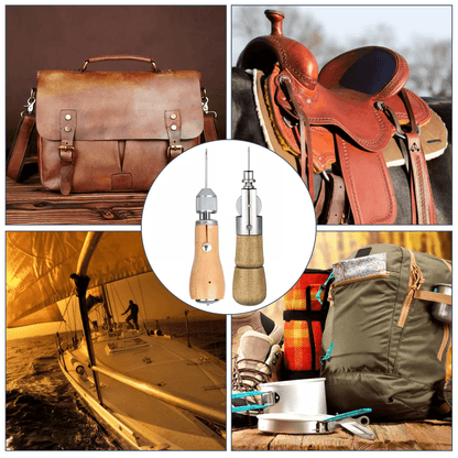Professional Leather Sail Canvas Speedy Stitcher DIY Sewing Awl Repair Tool Kit 2