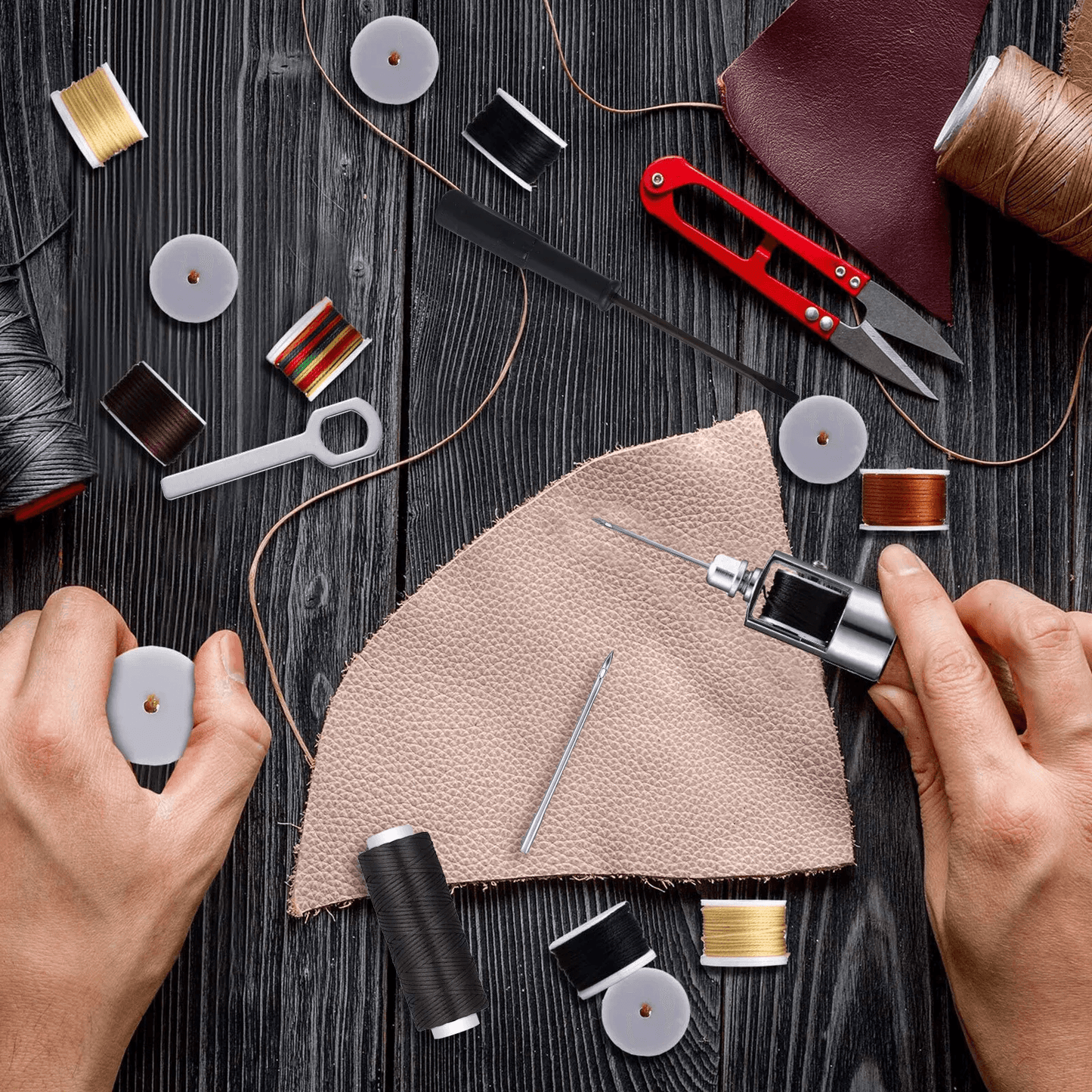 Professional Leather Sail Canvas Speedy Stitcher, DIY Sewing Awl Repair Tool Kit