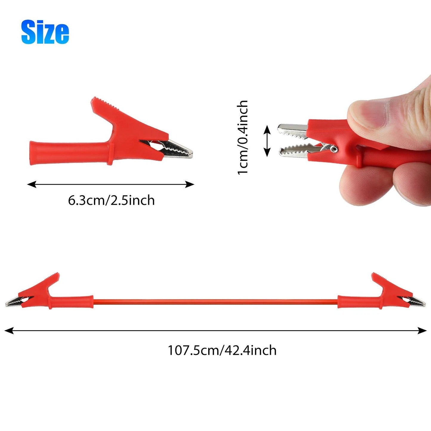 Alligator Clips Electrical Test Leads Set Durable Jumper Wires  Cables for Secure Connections 30V