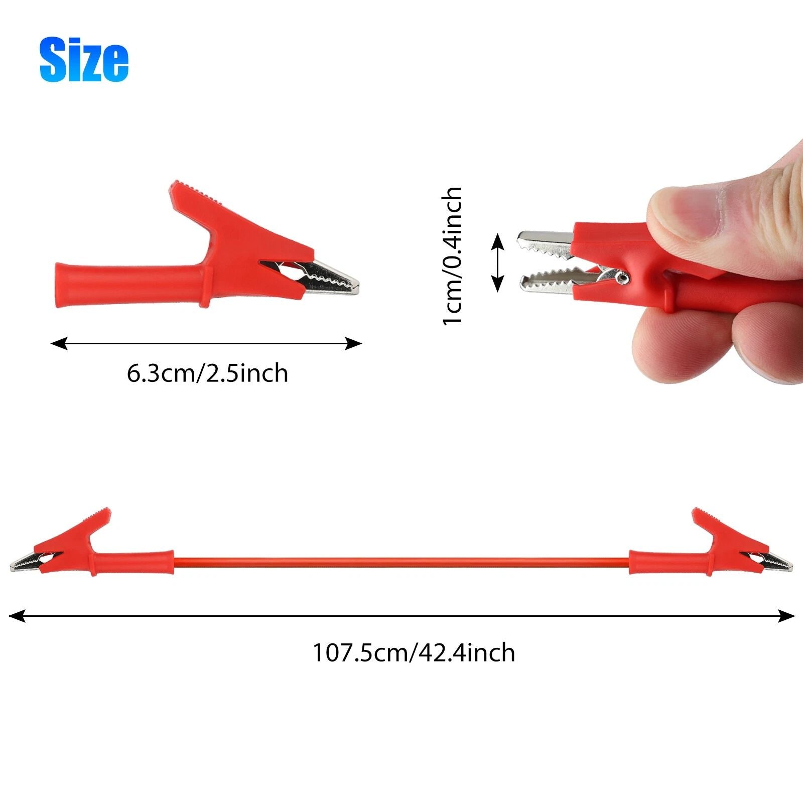 Alligator Clips Electrical Test Leads Set Durable Jumper Wires  Cables for Secure Connections 30V
