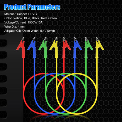 Alligator Clips Electrical Test Leads Set Durable Jumper Wires  Cables for Secure Connections 30V