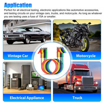 Alligator Clips Electrical Test Leads Set Durable Jumper Wires  Cables for Secure Connections 30V